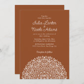Classical Ornate Art Deco Style Mandala Wedding Einladung (Vorne/Hinten)