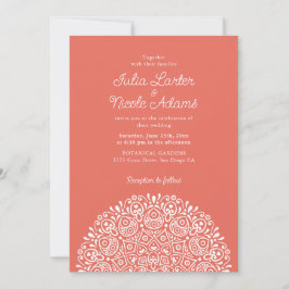 Classical Ornate Art Deco Style Mandala Wedding Einladung