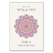 Classical Ornate Style Mandala Wedding Place Card Tischnummer (Vorderseite)