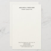 Classical Plain Attractive Stylish Business Briefpapier (Vorne/Hinten)