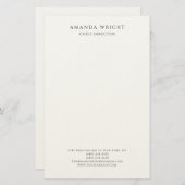 Classical Plain Attractive Stylish Business Briefpapier (Vorne/Hinten)