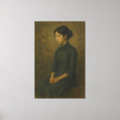 Classical Portrait of a Lady | Fine Art Oil Painti Leinwanddruck (Vorderseite)