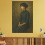 Classical Portrait of a Lady | Fine Art Oil Painti Leinwanddruck (Insitu (Wohnzimmer))