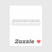 Classical Professional Creative Plain Black White Aufkleber (Blatt)