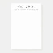 Classical Professional Creative Plain Black White Post-it Klebezettel (Vorderseite)