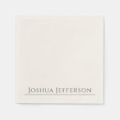 Classical Professional Creative Plain Black White Serviette (Vorderseite)