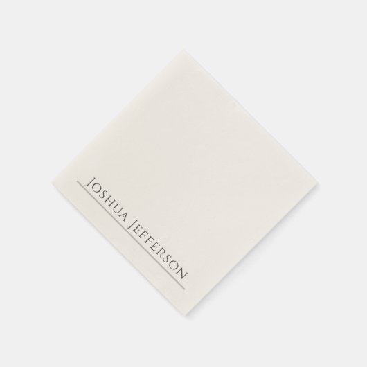 Classical Professional Creative Plain Black White Serviette (Ecke)