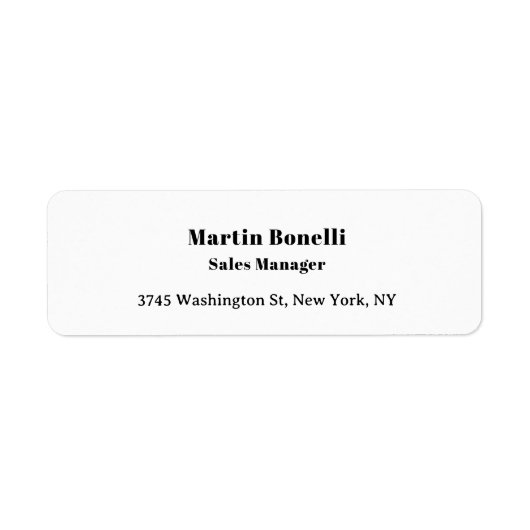 Classical Professional Own Name Information Simple (Vorne)