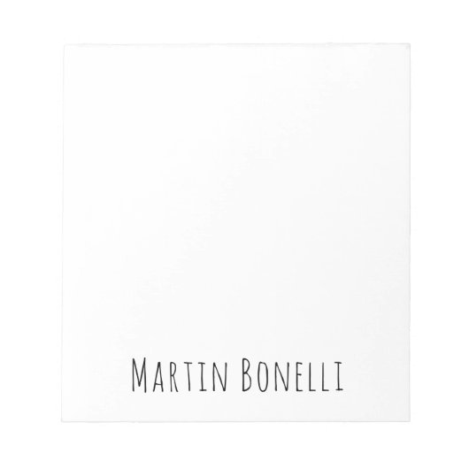 Classical Professional Own Name Information Simple Notizblock (Vorderseite)