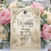 Classical Regency Garden Proposal Scene Wedding Einladung