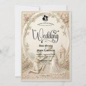 Classical Regency Garden Proposal Scene Wedding Einladung (Vorderseite)