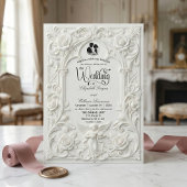 Classical Rococo Arch Fairytale Columns Wedding Einladung