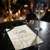 Classical Romantic Church Scene Wedding Einladung