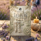 Classical Romantic Old World Chapel Wedding Einladung