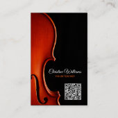 Classical String Music Teacher Professional QRcode Visitenkarte (Vorderseite)
