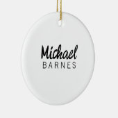 Classical White Minimalist Plain Elegant Keramik Ornament (Rechts)