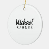 Classical White Minimalist Plain Elegant Keramik Ornament (Links)