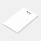 Classical White Minimalist Plain Elegant Post-it Klebezettel (angewinkelt)