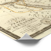 Classical World Eastern Hemisphere Map Poster (Ecke)
