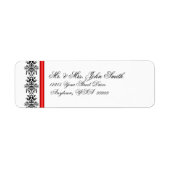 Classico Red Return Address Label (Vorne)