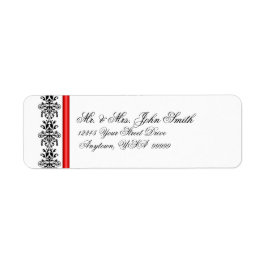 Classico Red Return Address Label