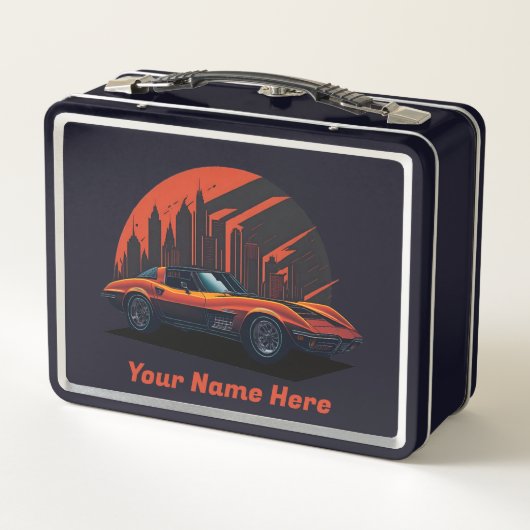 Classics Cars Chevy Corvette 002 Metall Brotdose (Rückseite)