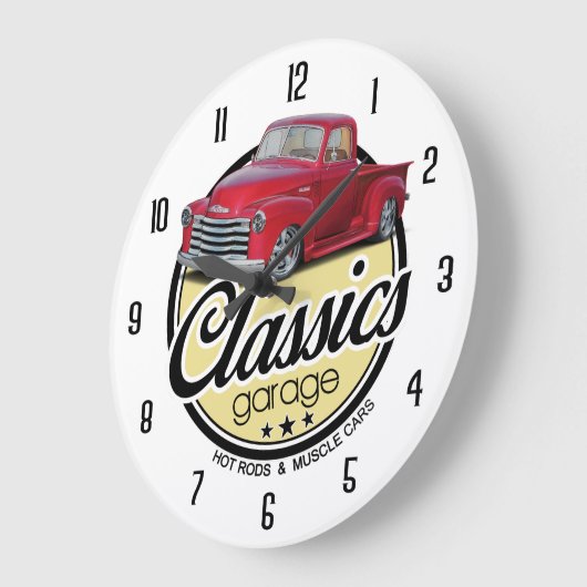 Classics Truck Große Wanduhr (Winkel)
