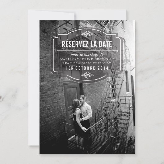 Classique et Élégante Réservez la Date Save The Date (Vorderseite)