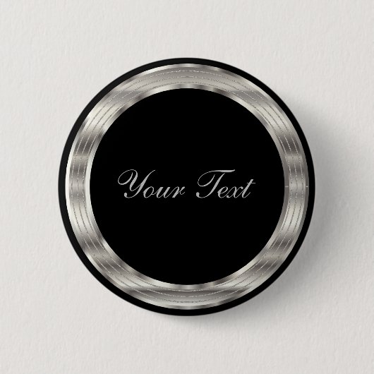 Classiy Silver and Black Template Button (Vorderseite)