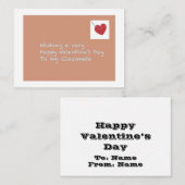 Classmate Happy Valentine's Day Whimsical Cool Mitteilungskarte (Vorne/Hinten)