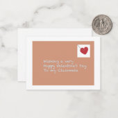 Classmate Happy Valentine's Day Whimsical Cool Mitteilungskarte (Vorderseite/Rückseite Beispiel)