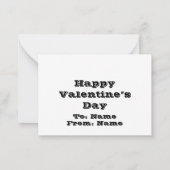 Classmate Happy Valentine's Day Whimsical Cool Mitteilungskarte (Rückseite)