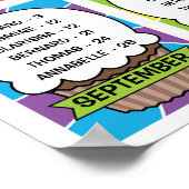 Classroom Birthday Board in Candy Theme Poster (Ecke)