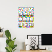 Classroom Birthday Board in Candy Theme Poster (Heimbüro)