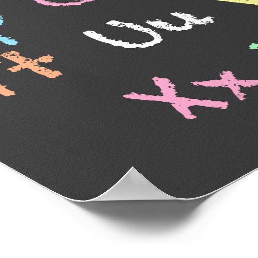 Classroom Pastel Alphabet Chalkboard Poster (Ecke)