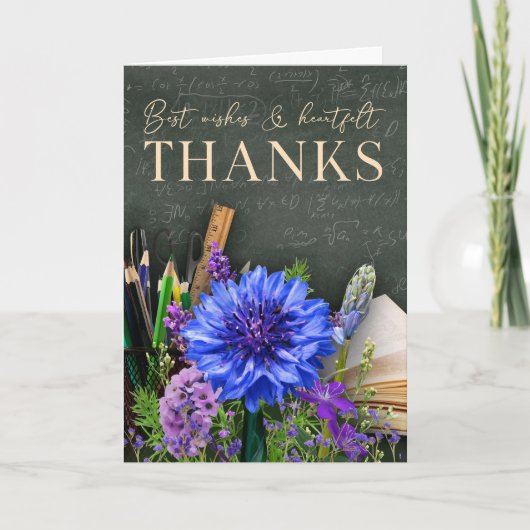 Classroom Theme Floral Teacher Thank You Karte (Vorderseite)