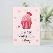 Classroom Valentine Be Mine Cupcake (Stehend Vorderseite)