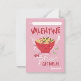 Classroom Valentine Card- Un-Pho-Gettable- Pink Mitteilungskarte