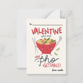 Classroom Valentine Card- Un-Pho-Gettable- White Mitteilungskarte