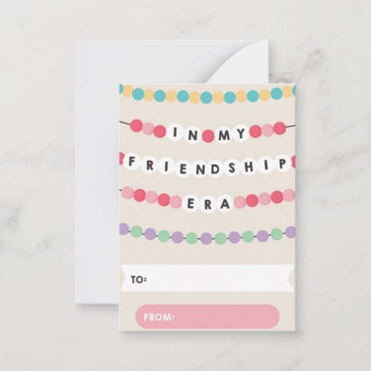 Classroom Valentine Friendship Bracelet Card Mitteilungskarte (Vorderseite)