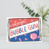 Classroom Valentine; Fun as a Pack of Bubble Gum Einladung (Stehend Vorderseite)