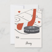Classroom Valentine Hockey "Let's Stick Together" (Vorderseite)