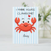 Classroom Valentine "I think you're claw-some" (Stehend Vorderseite)