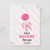 Classroom Valentine "I'm a Sucker for You" (Vorderseite)