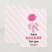 Classroom Valentine "I'm a Sucker for You" (Vorne/Hinten)