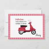 Classroom Valentine Pink "You make my Wheels Spin" (Vorderseite)