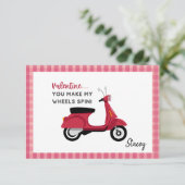 Classroom Valentine Pink "You make my Wheels Spin" (Stehend Vorderseite)