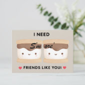 Classroom Valentine "S'more Friends Like You" (Stehend Vorderseite)