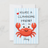 Classroom Valentine "You're a Clawsom Friend" (Vorderseite)