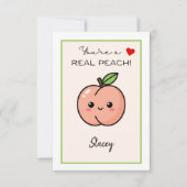 Classroom Valentine "You're a Real Peach" (Vorderseite)